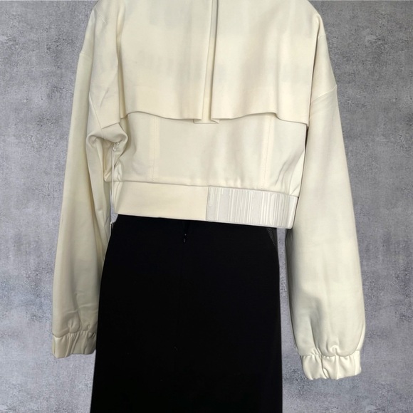 White bomber jacket Size Small lots of pockets NWT - Picture 5 of 12